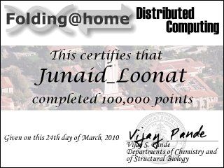 100k points for Junaid Loonat